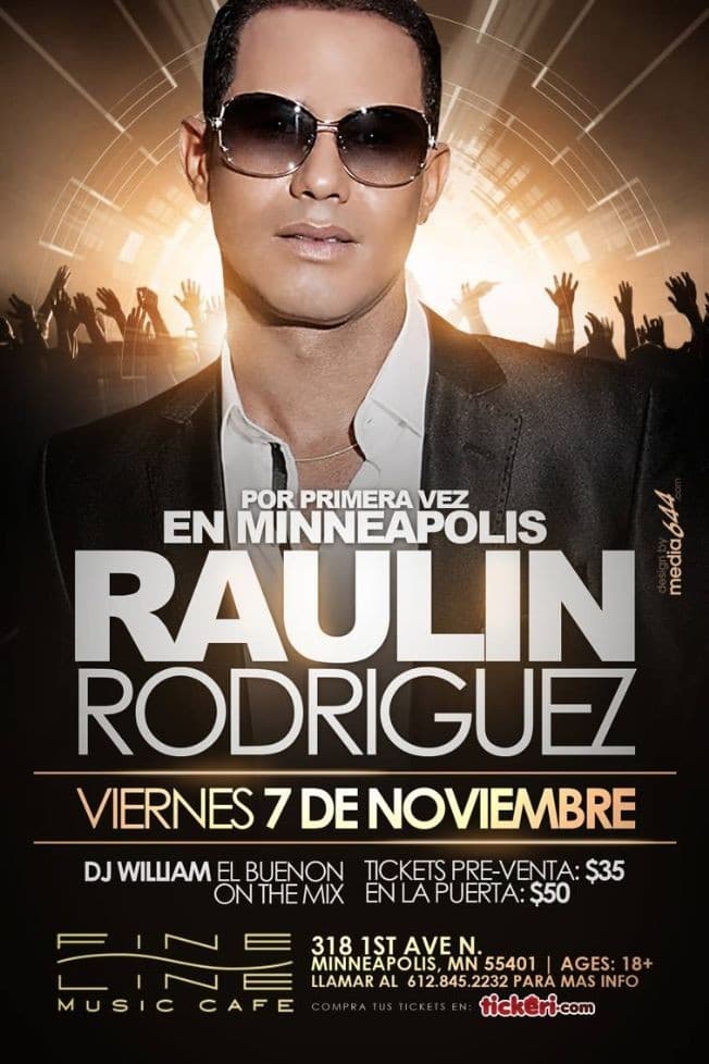 Event - RAULIN RODRIGUEZ el Cacique en Minneapolis - Minneapolis, Minnesota - November 7, 2014 | concert tickets