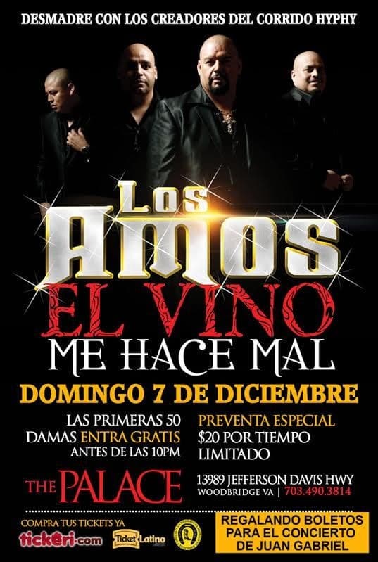 Event - Los Amos - Woodbridge, Virginia - 7 de diciembre de 2014 | concert tickets