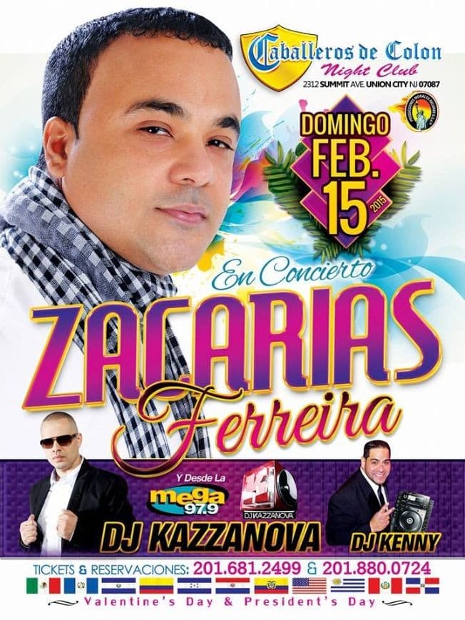 Event - Zacarias Ferreira concert New Jersey - Union City, New Jersey - February 15, 2015 | concert tickets