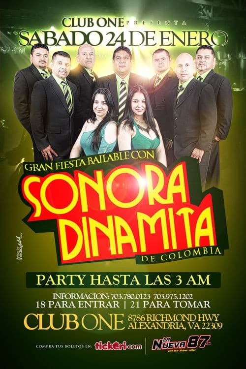 Event - La Sonora Dinamita de Colombia en Virginia - Alexandria, Virginia - January 24, 2015 | concert tickets