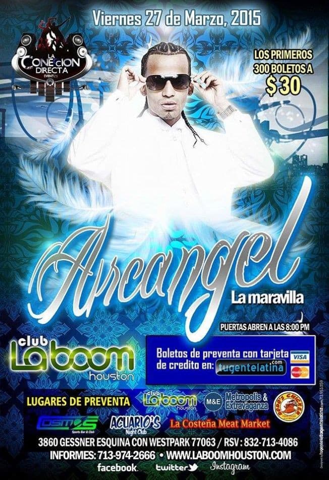 Event - Arcangel concert Houston - Houston, Texas - March 27, 2015 | concert tickets