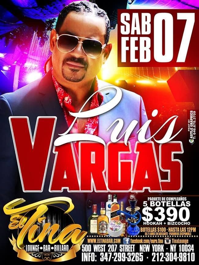 Event - Luis Vargas concert New York - New York, New York - February 7, 2015 | concert tickets