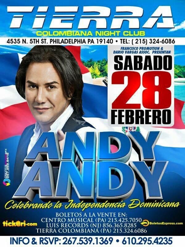 Event - Andy Andy concert Philadelphia - North Bergen, New Jersey - February 28, 2015 | concert tickets