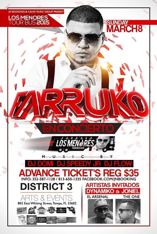 Event - Farruko concert en Tampa - Tampa, Florida - March 8, 2015 | concert tickets