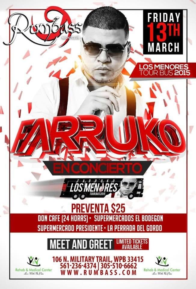 Event - Farruko concert West Palm Beach FL - West Palm Beach, Florida - March 13, 2015 | concert tickets