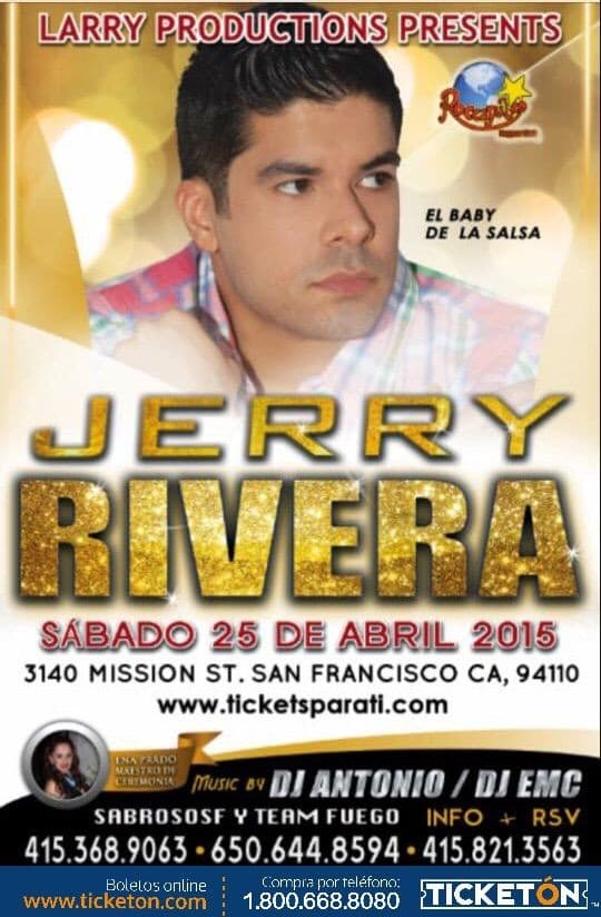 Event - Jerry Rivera concert San Francisco - San Francisco, California - April 25, 2015 | concert tickets