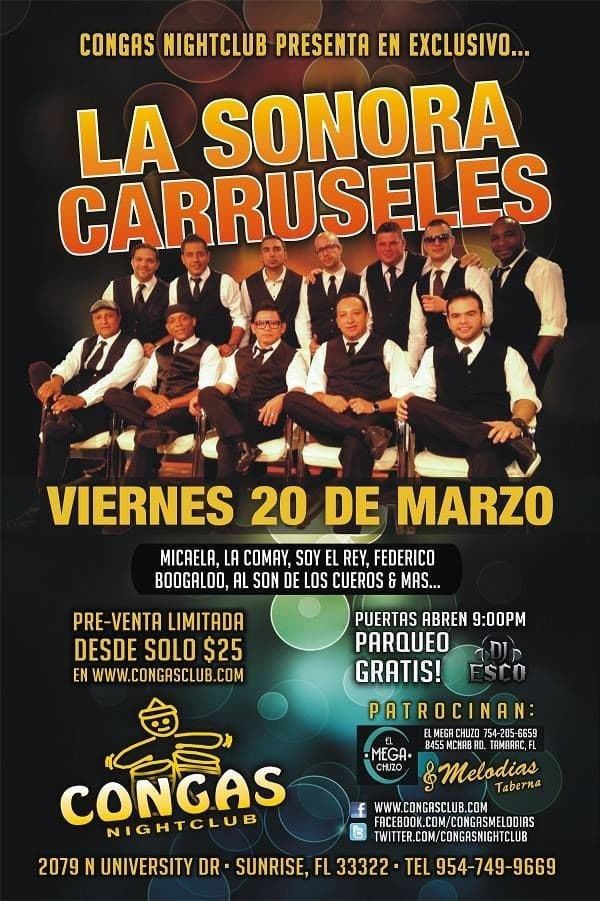 Event - La Sonora Carruseles en Sunrise Florida - Sunrise, Florida - March 20, 2015 | concert tickets