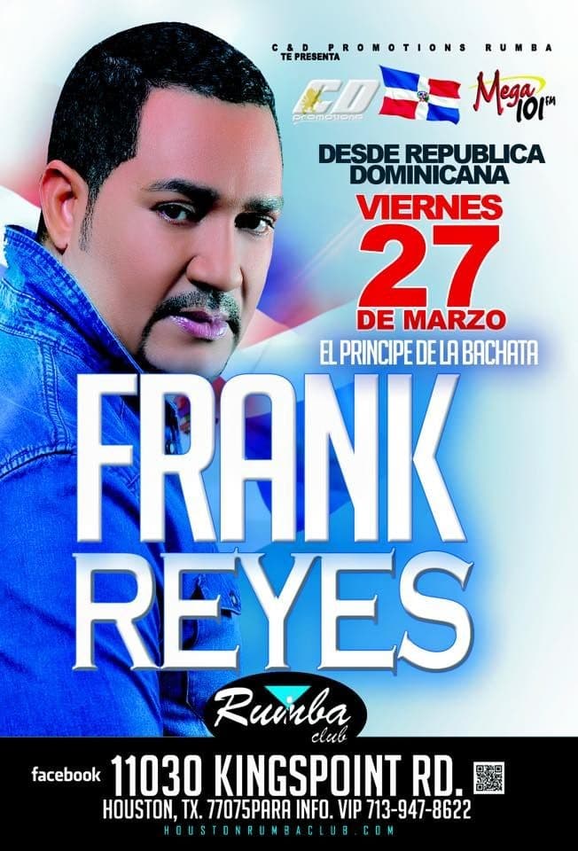 Event - Frank Reyes en Houston - Houston, Texas - March 27, 2015 | concert tickets