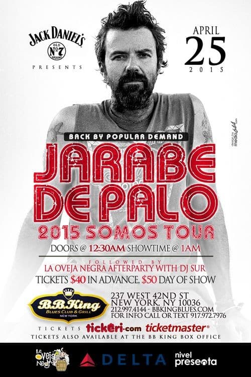 Event - Jarabe De Palo en NYC - New York, New York - April 25, 2015 | concert tickets