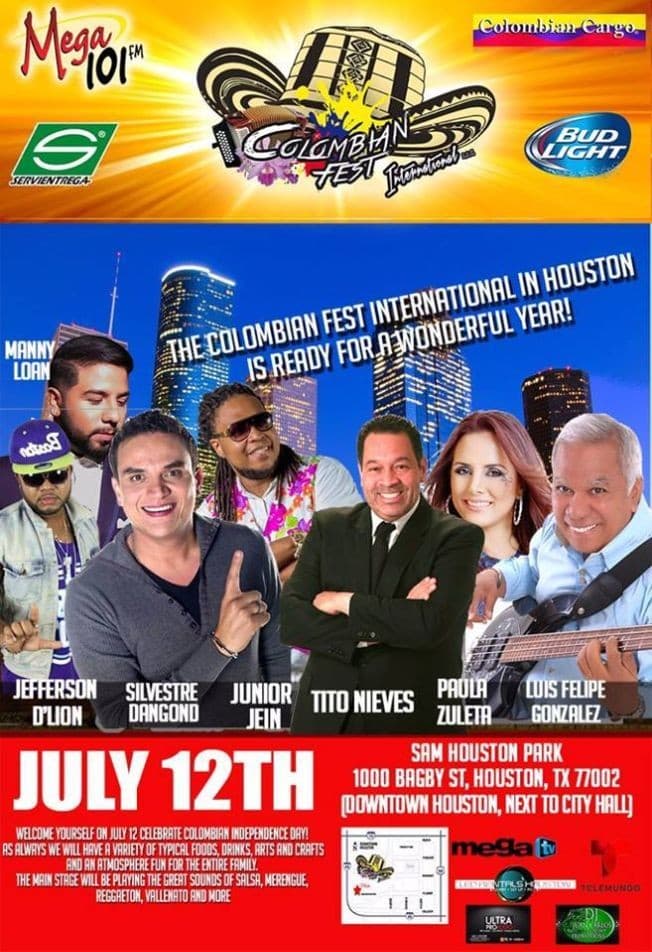 Event - Colombian Fest en Houston Texas - Houston, Texas - July 12, 2015 | concert tickets