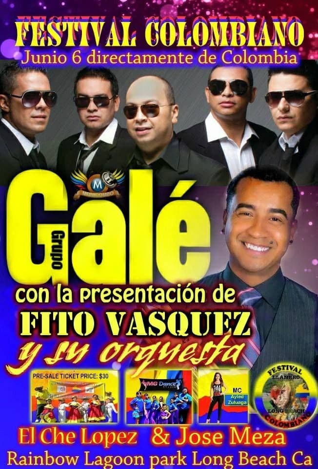 Event - Grupo Gale en el Festival Colombiano de Long Beach California - Long Beach, California - June 6, 2015 | concert tickets