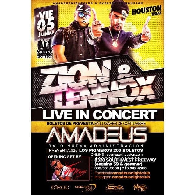 Event - Zion y Lennox en Houston - Houston, Texas - June 5, 2015 | concert tickets