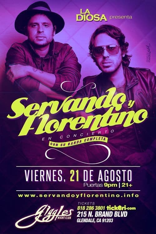 Event - Servando y Florentino en Los Angeles - Glendale, California - August 21, 2015 | concert tickets