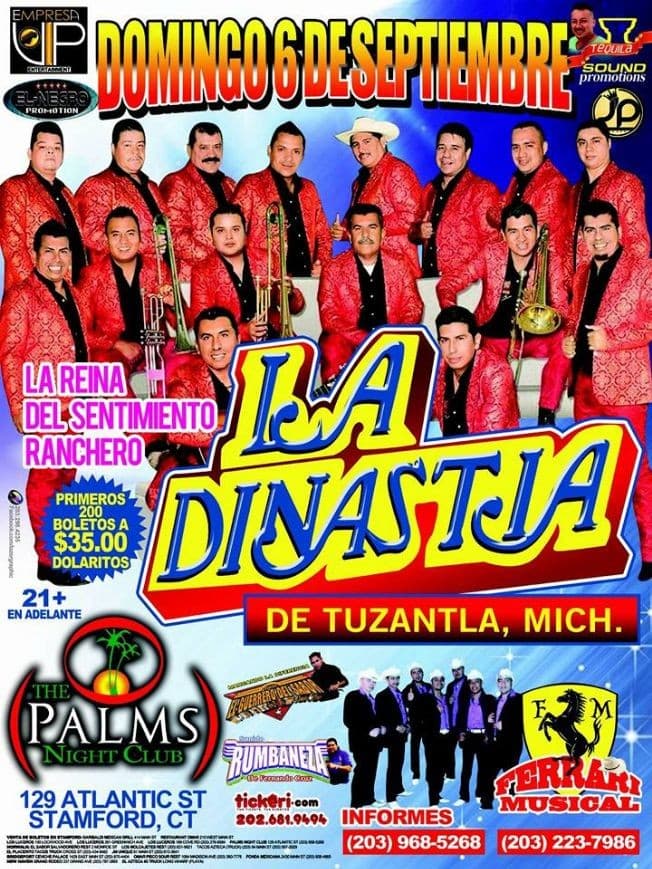 Event - La Dinastia de Tuzantla en Stamford CT - Stamford, Connecticut - September 6, 2015 | concert tickets