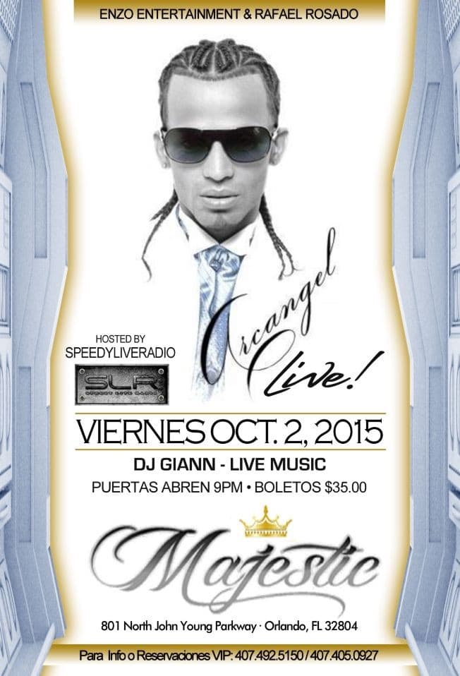 Event - Arcangel en Orlando Florida - Orlando, Florida - October 2, 2015 | concert tickets