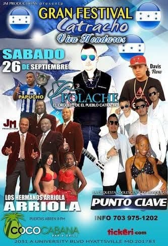 Event - Gran Festival Catracho en Maryland - Adelphi, Maryland - September 26, 2015 | concert tickets