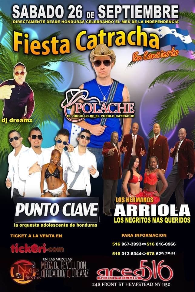 Event - Gran Fiesta Catracha @ Area 516 NY - Hempstead, New York - September 26, 2015 | concert tickets