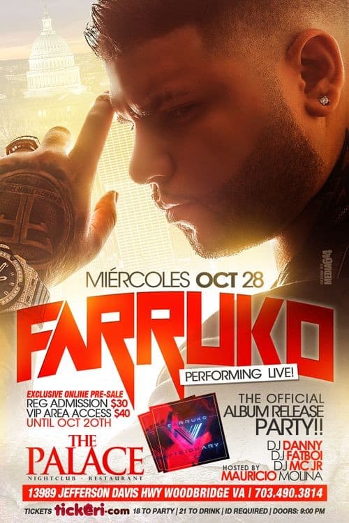 Event - Farruko The official Album Release Concert en Virginia - Woodbridge, Virginia - October 28, 2015 | concert tickets