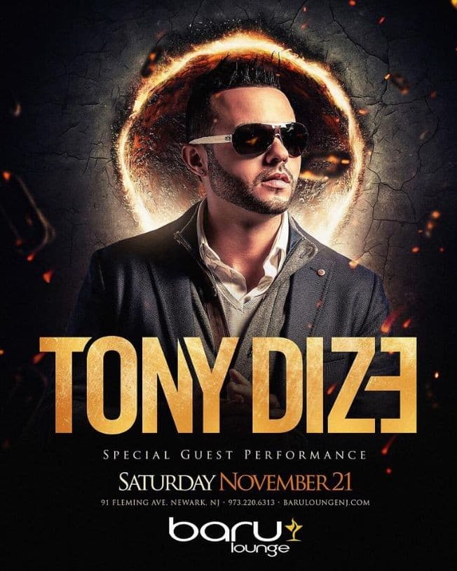 Event - TONY DIZE EN NEW JERSEY - Newark, New Jersey - November 21, 2015 | concert tickets