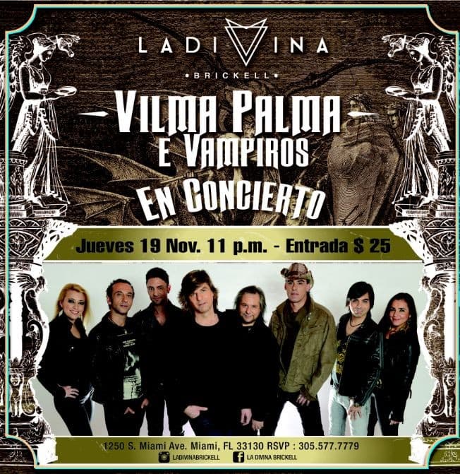 Event - VILMA PALMA E VAMPIROS en Miami - Miami, Florida - November 19, 2015 | concert tickets