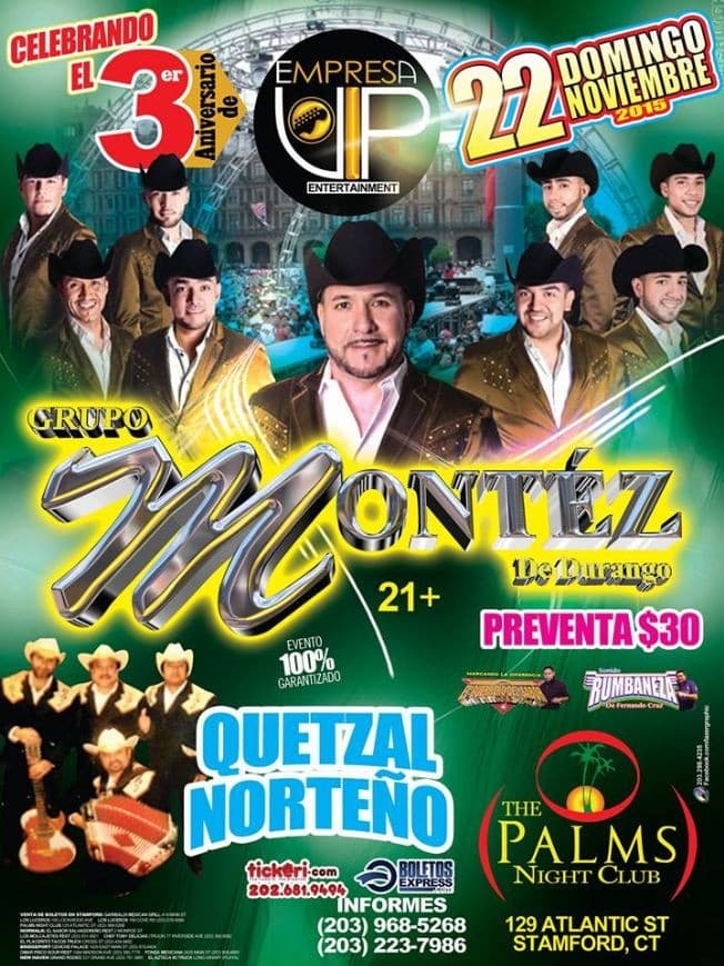 Event - Grupo Montez de Durango en Stamford Connecticut - Stamford, Connecticut - November 22, 2015 | concert tickets