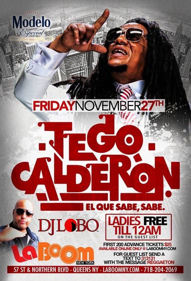 Event - Tego Calderon en New York - Queens, New York - November 27, 2015 | concert tickets