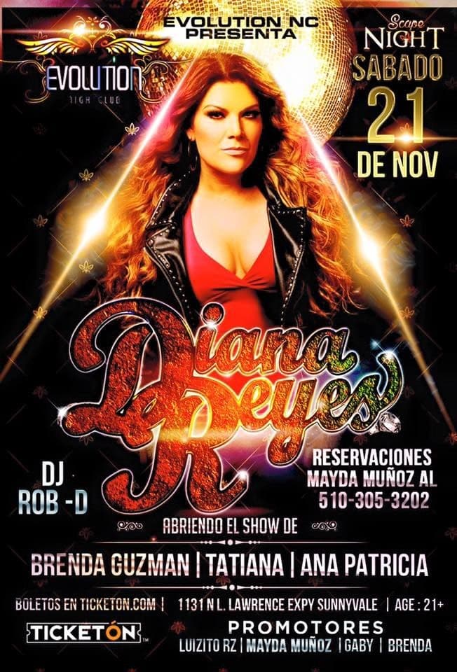 Event - Diana Reyes en Sunnyvale California - Sunnyvale, California - November 21, 2015 | concert tickets