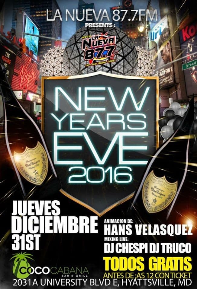 Event - New Years Eve en Maryland - Adelphi, Maryland - December 31, 2015 | concert tickets