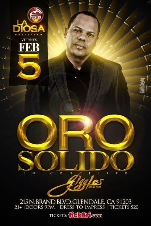 Event - ORO SOLIDO EN LOS ANGELES - Glendale, California - 5 de febrero de 2016 | concert tickets