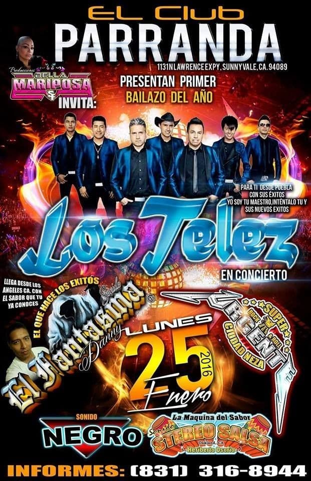 Event - Los Telez en Sunnyvale California - Sunnyvale, California - January 25, 2016 | concert tickets