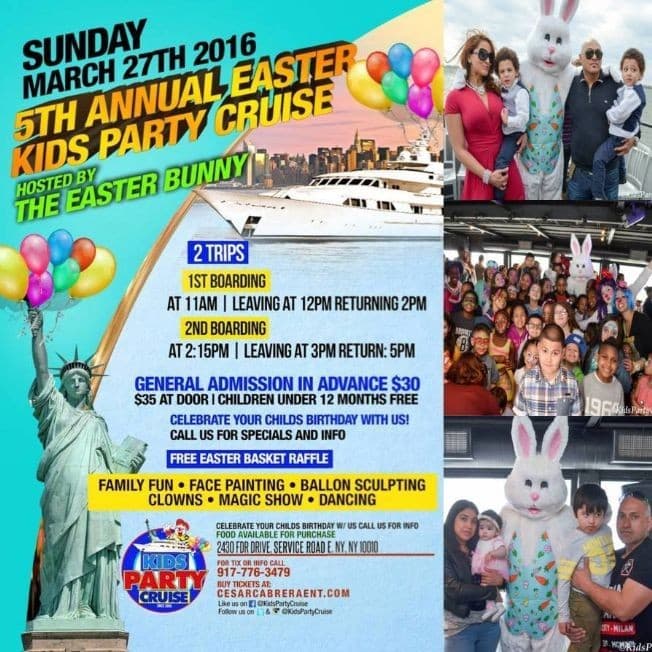 Event - 5th Annual Easter Kids Party Cruise - New York, New York - March 27, 2016 | concert tickets