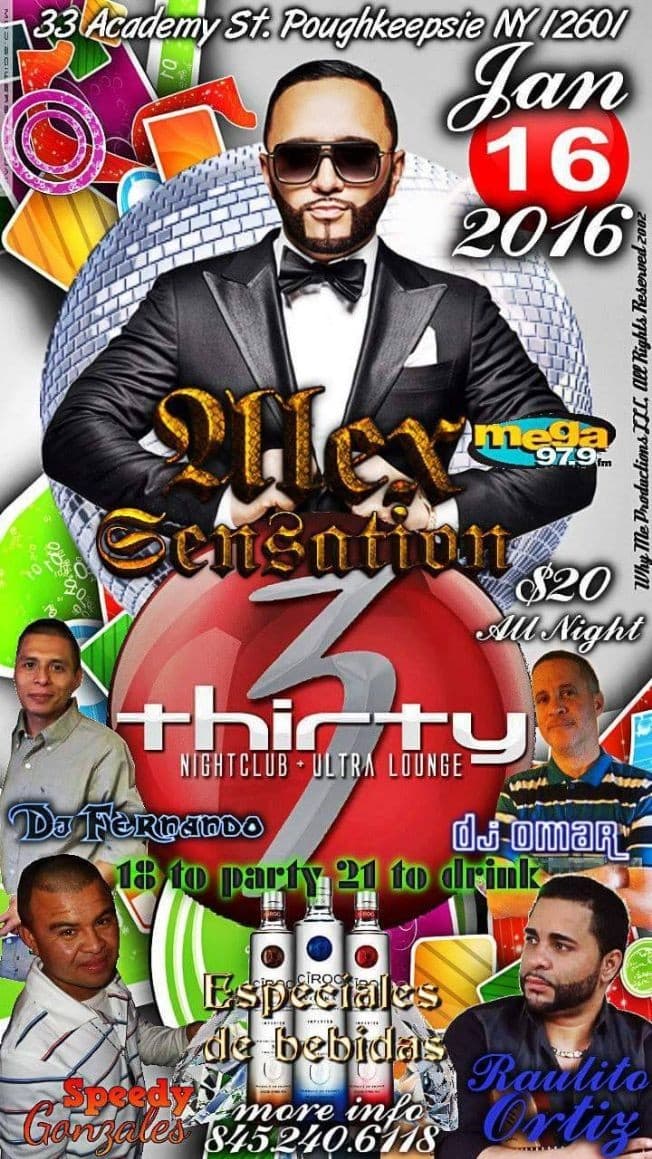 Event - ALEX SENSATION EN VIVO - Poughkeepsie, New York - January 16, 2016 | concert tickets