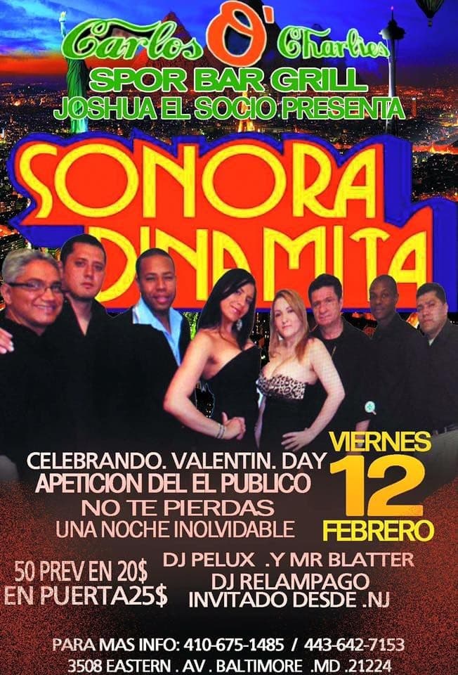 Event - Sonora Dinamita en Baltimore - Baltimore, Maryland - February 12, 2016 | concert tickets