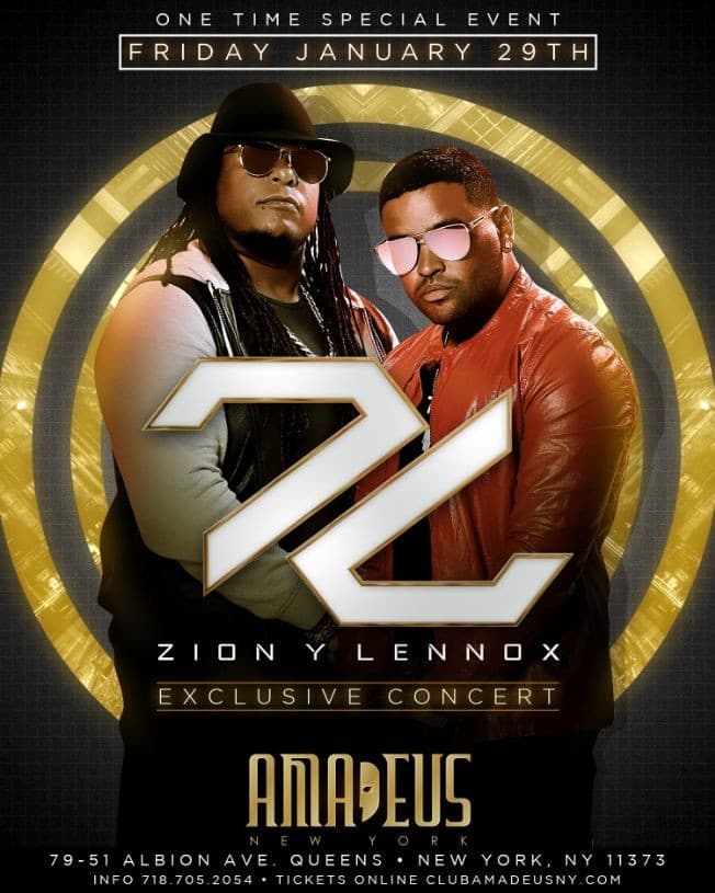 Event - Zion y Lennox en NYC - Queens, New York - January 29, 2016 | concert tickets