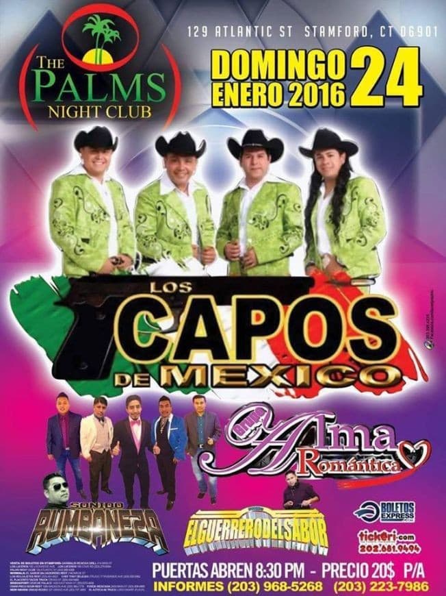 Event - Los Capos de Mexico en Stamford Connecticut - Stamford, Connecticut - January 24, 2016 | concert tickets