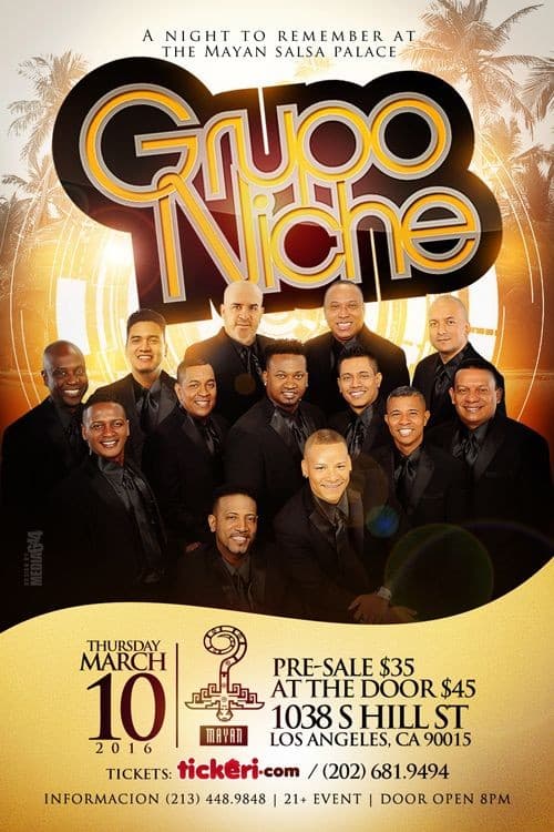 Event - Grupo Niche en Los Angeles - Los Angeles, California - March 10, 2016 | concert tickets