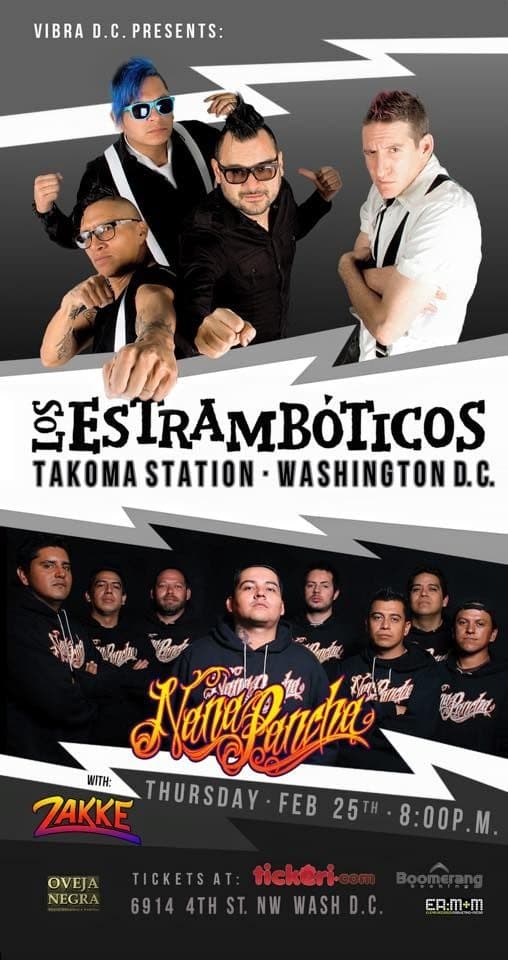 Event - Los Estramboticos & Nana Pancha w/ Zakke - Washington, District Of Columbia - 25 de febrero de 2016 | concert tickets