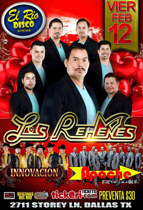 Event - Los Rehenes en Dallas - Dallas, Texas - February 12, 2016 | concert tickets