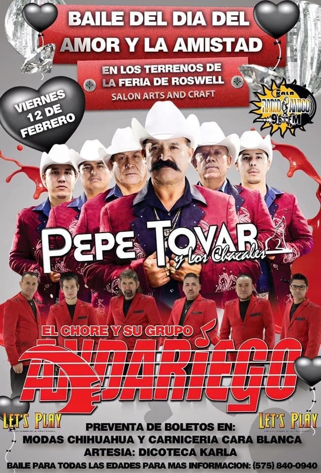 Event - Pepe Tovar y El Chore y su Grupo Andariego en Roswell New Mexico - Roswell, New Mexico - February 12, 2016 | concert tickets