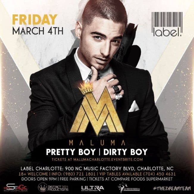 Event - Maluma en Charlotte - Charlotte, North Carolina - March 4, 2016 | concert tickets