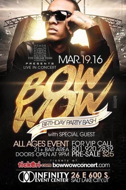 Event - Bow Wow in Salt Lake City - Salt Lake City, Utah - March 19, 2016 | concert tickets