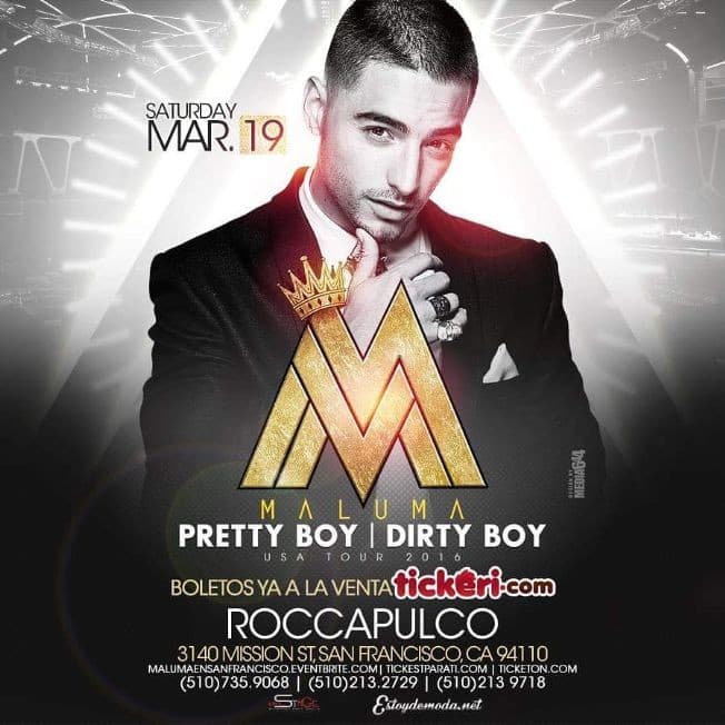 Event - Maluma en San Francisco - San Francisco, California - March 19, 2016 | concert tickets