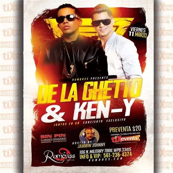 Event - De La Ghetto & Ken-Y en West Palm Beach - West Palm Beach, Florida - March 11, 2016 | concert tickets