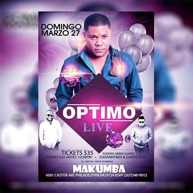 Event - Optimo Live en Philadelphia PA - Philadelphia, Pennsylvania - March 27, 2016 | concert tickets