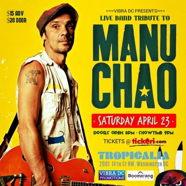 Event - MANU CHAO LIVE TRIBUTE - Washington, District Of Columbia - April 23, 2016 | concert tickets