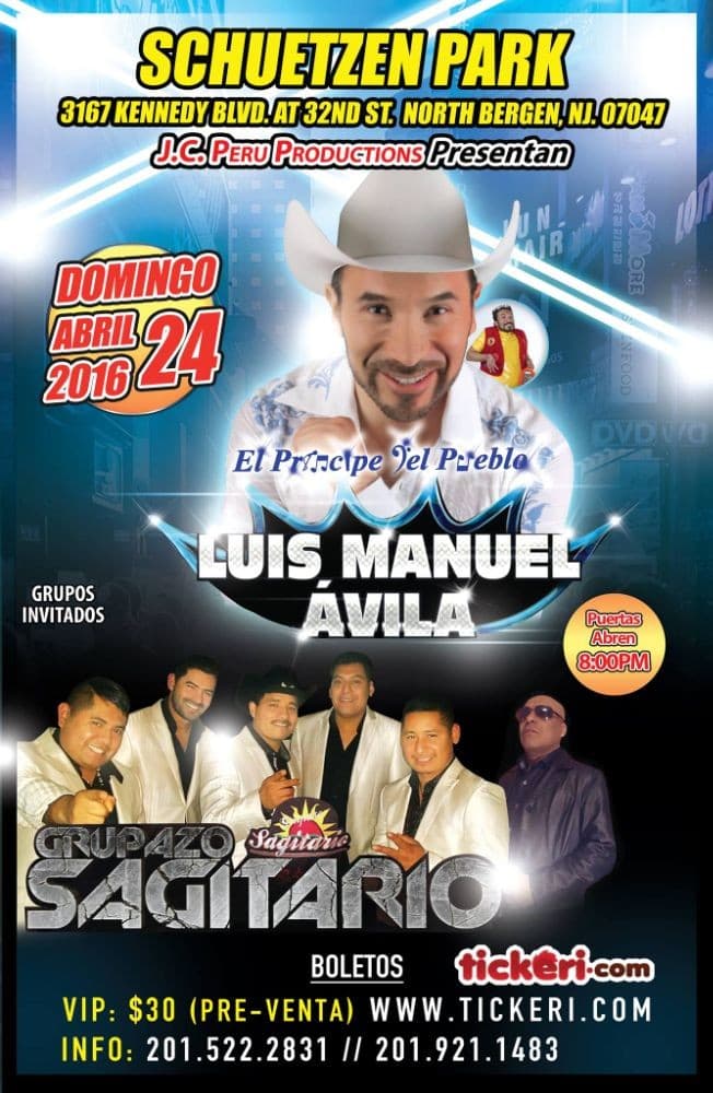 Event - Luis Manuel Ávila en North Bergen, NJ - North Bergen, New Jersey - April 24, 2016 | concert tickets