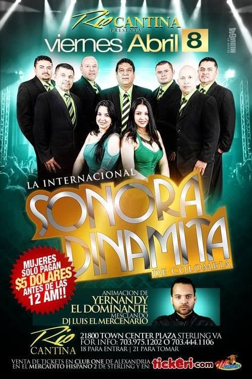 Event - La Internacional Sonora Dinamita en Sterling,VA - Sterling, Virginia - April 8, 2016 | concert tickets