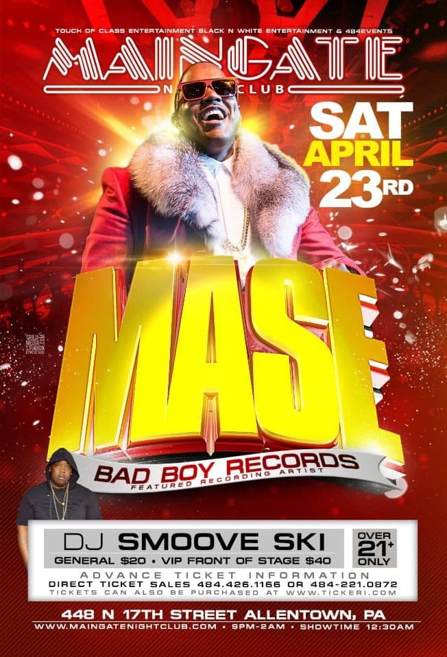 Event - MASE Live on Stage @ MainGate - Allentown, Pennsylvania - April 23, 2016 | concert tickets