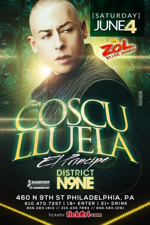 Event - Cosculluela El Principe en Philadelphia,PA - Philadelphia, Pennsylvania - June 4, 2016 | concert tickets