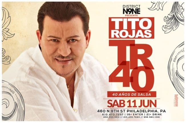 Event - Tito Rojas en Philadelphia,PA - Philadelphia, Pennsylvania - June 11, 2016 | concert tickets